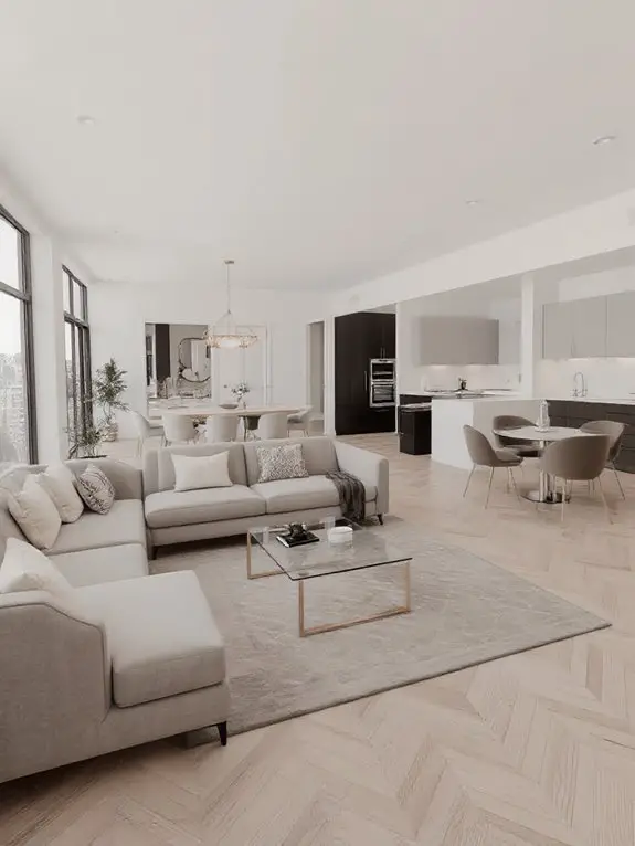 spacious light filled social zones