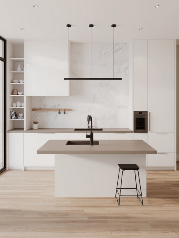 streamlined functional neutral cabinets