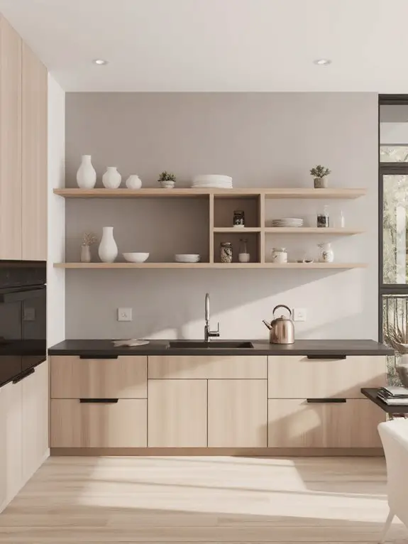 stylish functional airy shelving