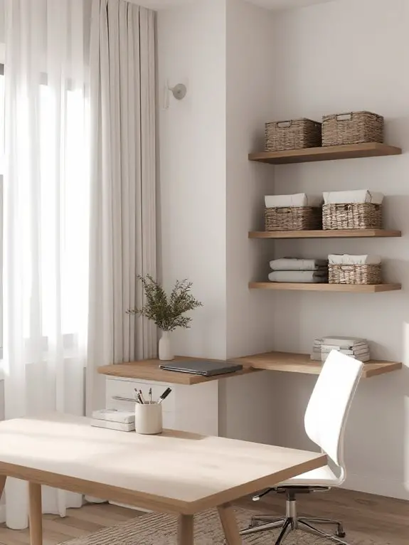 stylish hidden basket storage