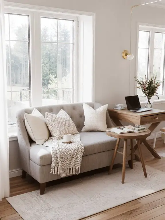 sunlit relaxation nook corner