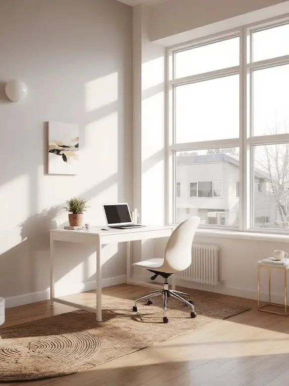 sunlit serene workspace
