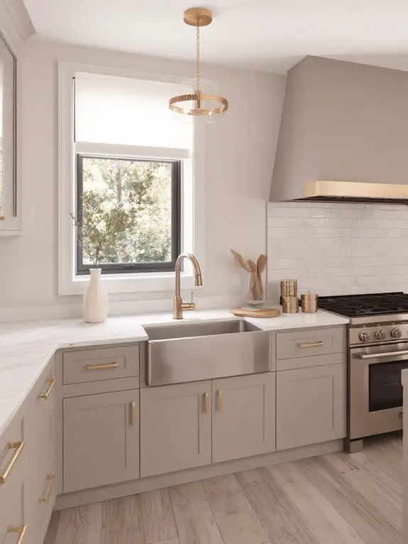 taupe brass matte elegance