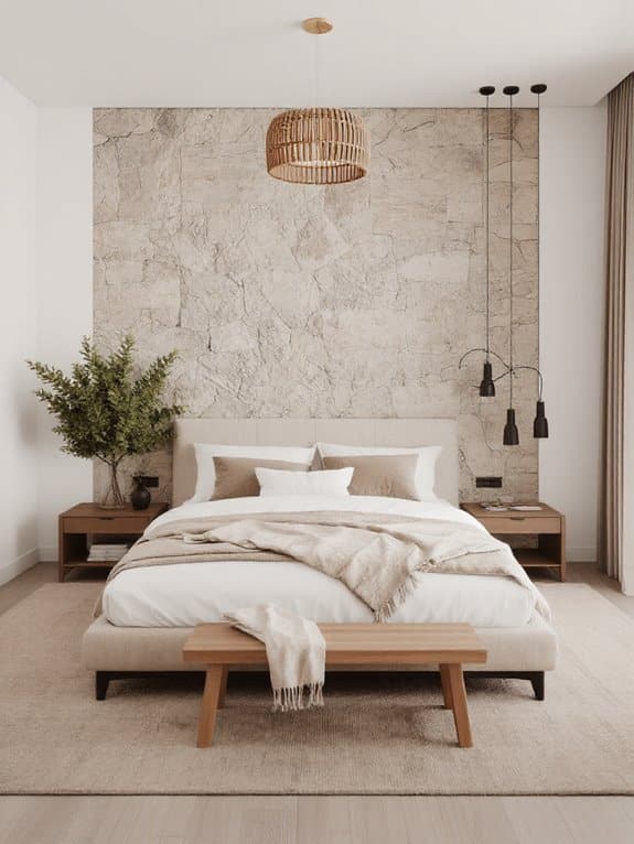 textured stone accent wall