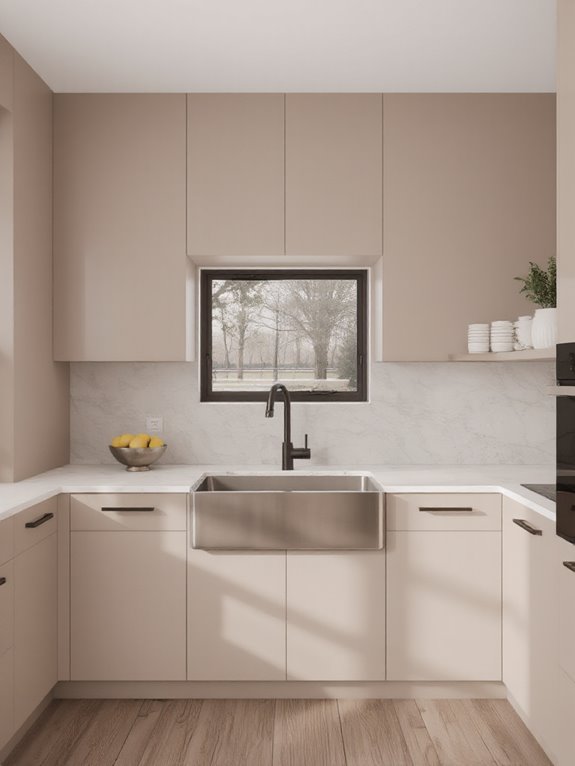 timeless taupe kitchen elegance