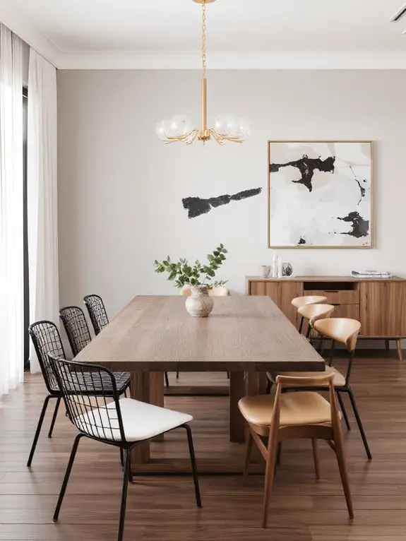 unified eclectic dining chairs