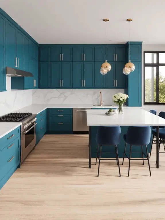 vibrant bold kitchen statement