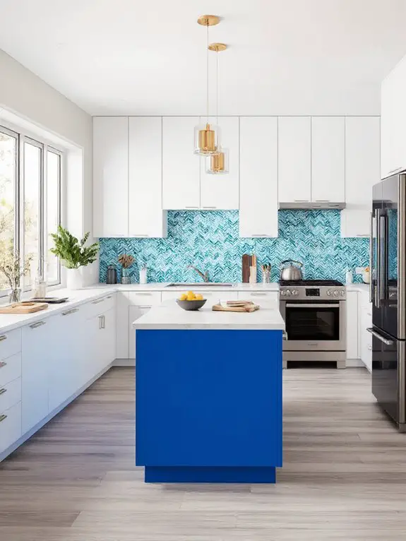 vibrant kitchen color accents