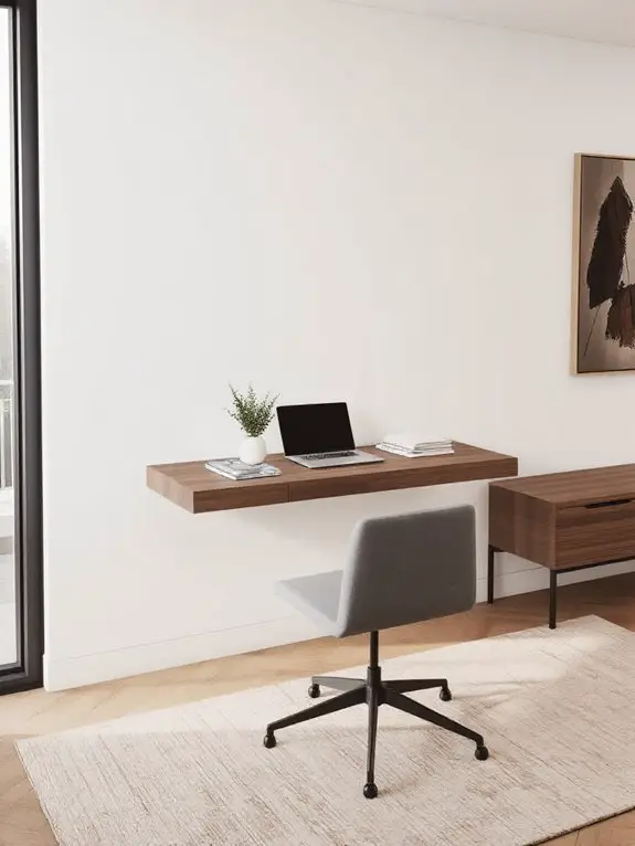 wall mounted space saving desk