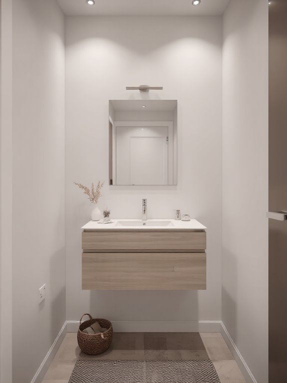wall mounted vanity maximizes space
