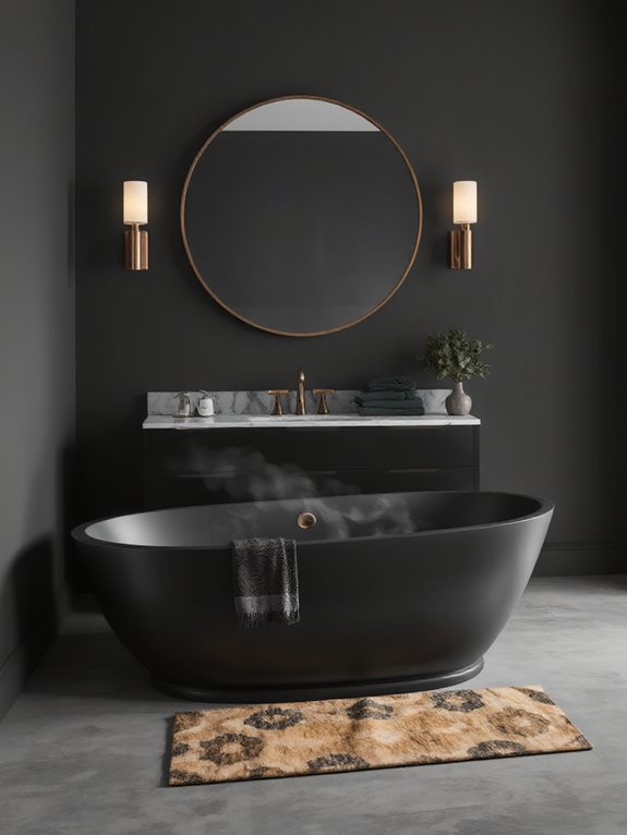 warm contrast brass accents