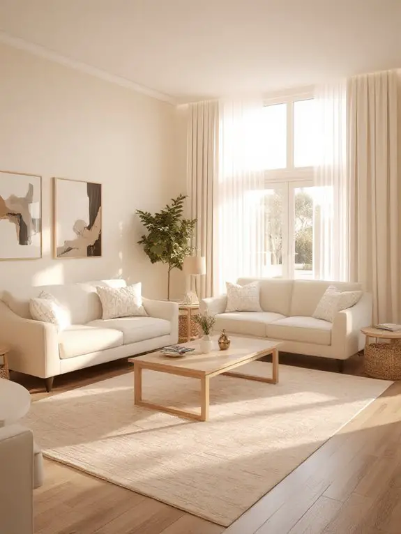 warm cream wood tones