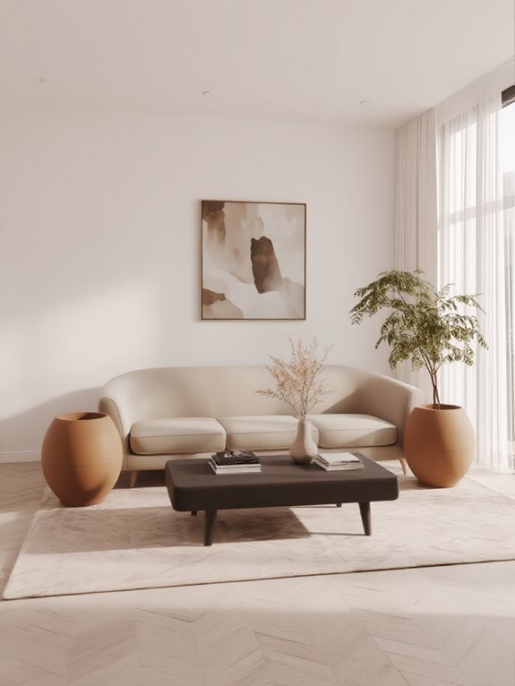 warm curved planter designs