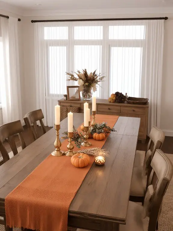 warm flickering fall glow
