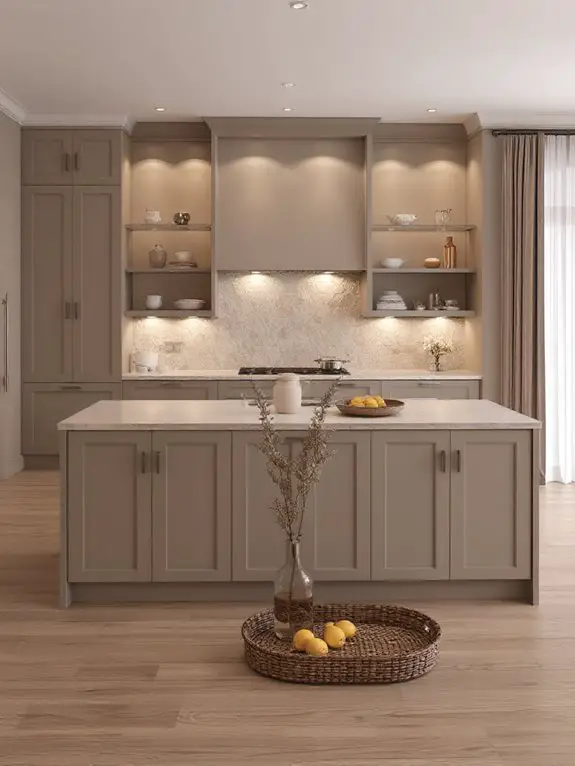 warm gray pantry elegance