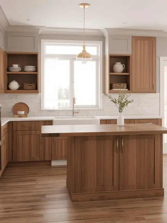 warm gray wood contrast