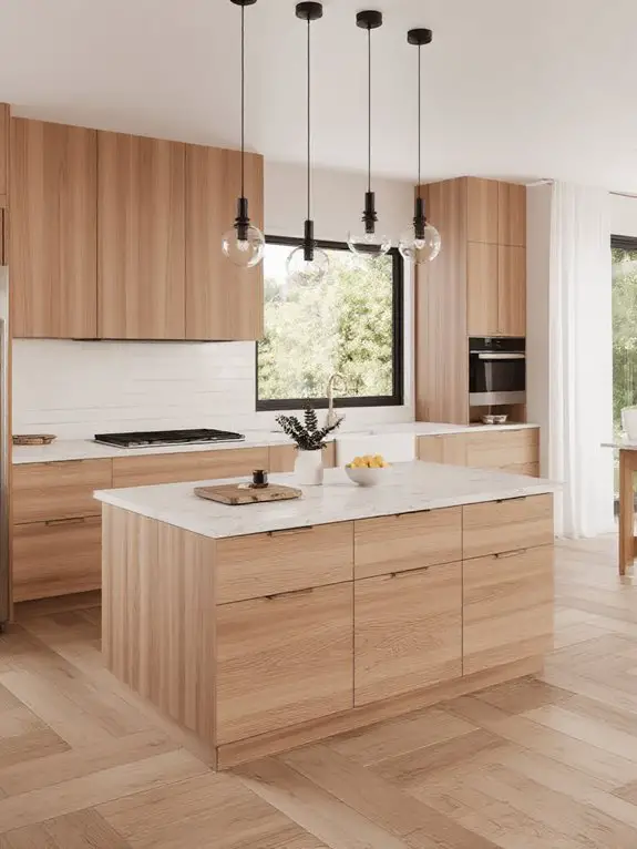 warm wood kitchen elegance