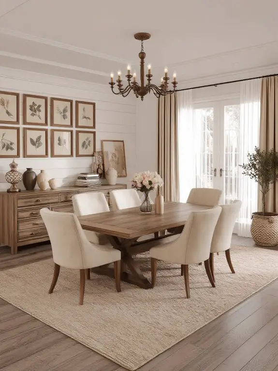 warm wooden vintage accents