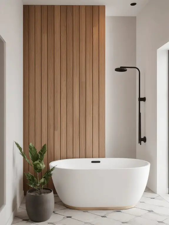 wood slat privacy design