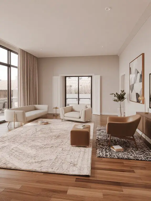 zone defining rug placement